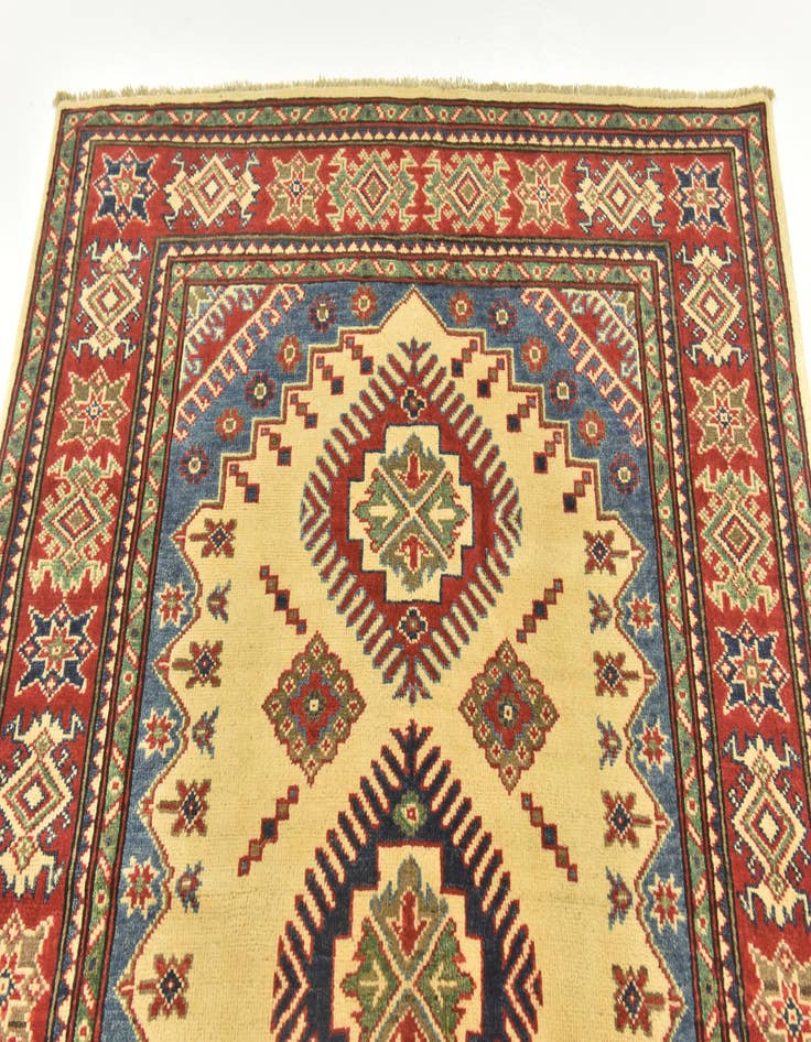 Detail image of  4' 2 x 5' 10  Hand Knotted Kazak Rug