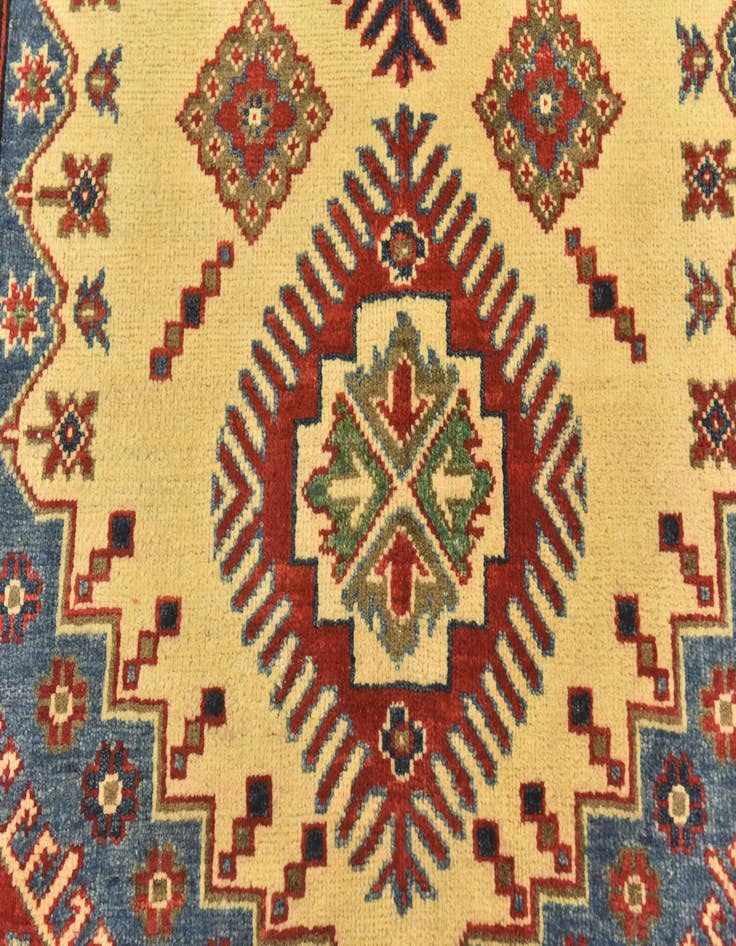 Detail image of  4' 2 x 5' 10  Hand Knotted Kazak Rug