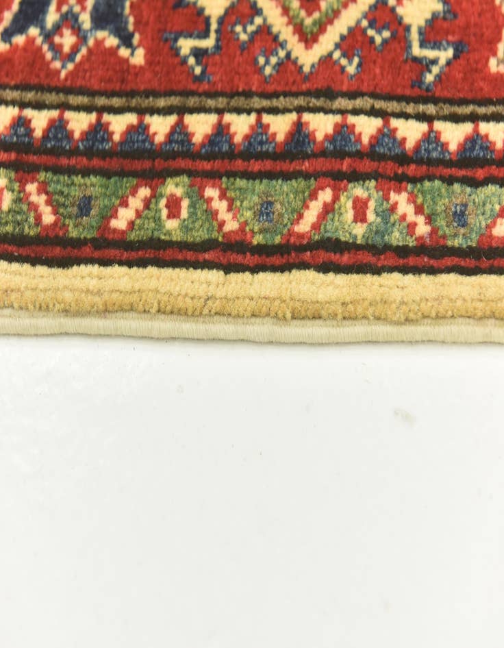 Detail image of  4' 2 x 5' 10  Hand Knotted Kazak Rug