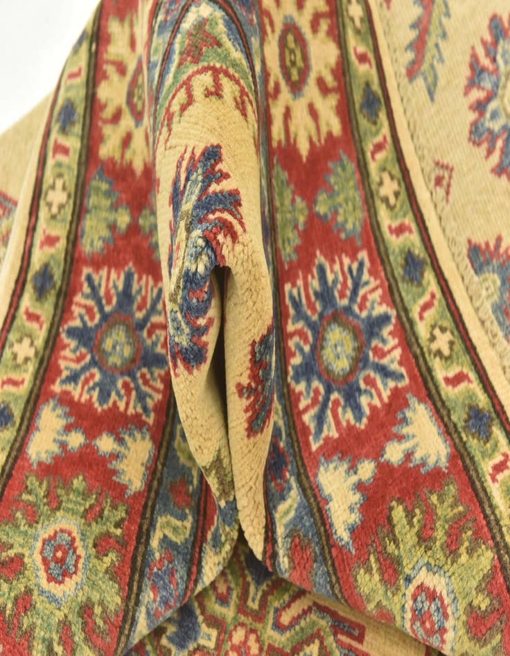 Detail image of  4' 2 x 6'  Hand Knotted Kazak Rug