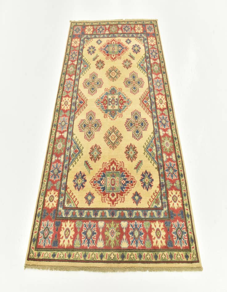 Detail image of  4' 2 x 6'  Hand Knotted Kazak Rug