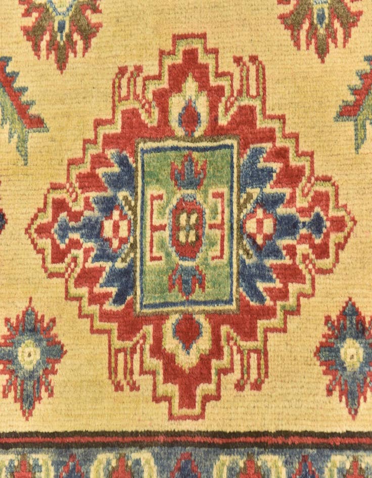 Detail image of  4' 2 x 6'  Hand Knotted Kazak Rug