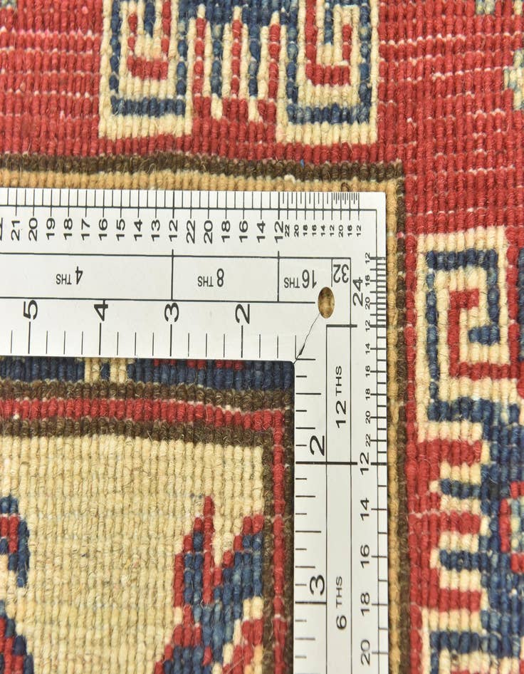 Detail image of  4' 2 x 6' 2  Hand Knotted Kazak Rug