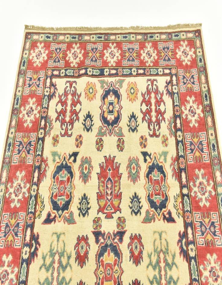 Detail image of  4' 2 x 6' 2  Hand Knotted Kazak Rug