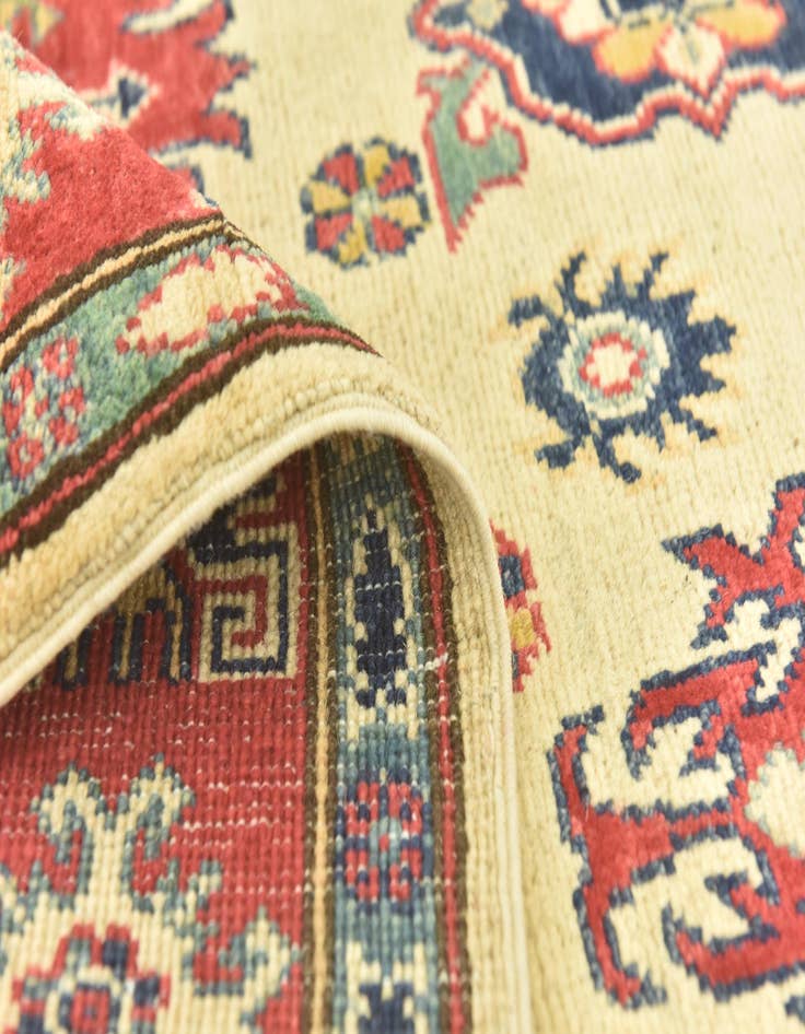 Detail image of  4' 2 x 6' 2  Hand Knotted Kazak Rug
