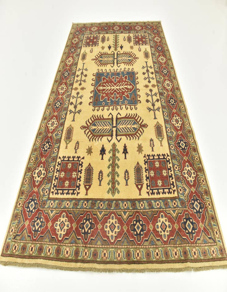 Detail image of  6' 3 x 9'  Hand Knotted Kazak Rug