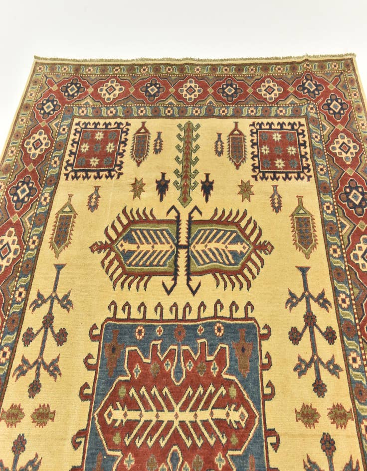 Detail image of  6' 3 x 9'  Hand Knotted Kazak Rug