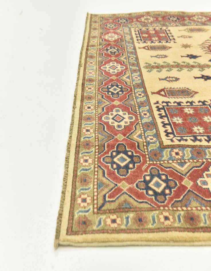 Detail image of  6' 3 x 9'  Hand Knotted Kazak Rug