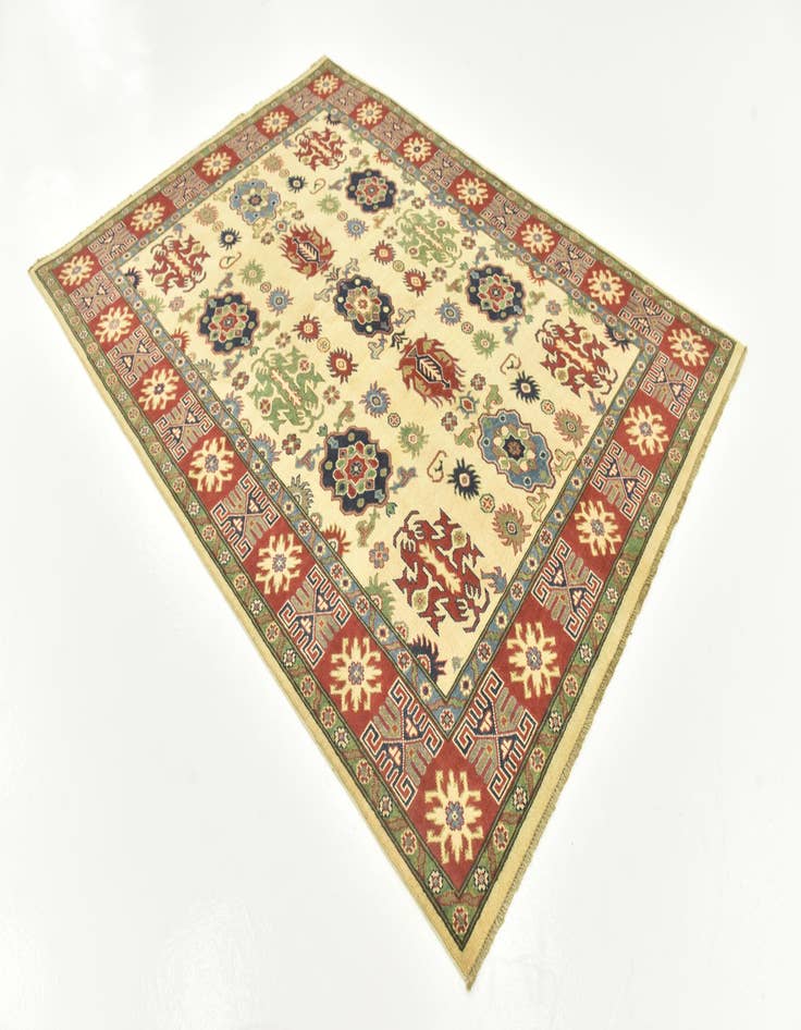 Detail image of  5' 8 x 7' 9  Hand Knotted Kazak Rug