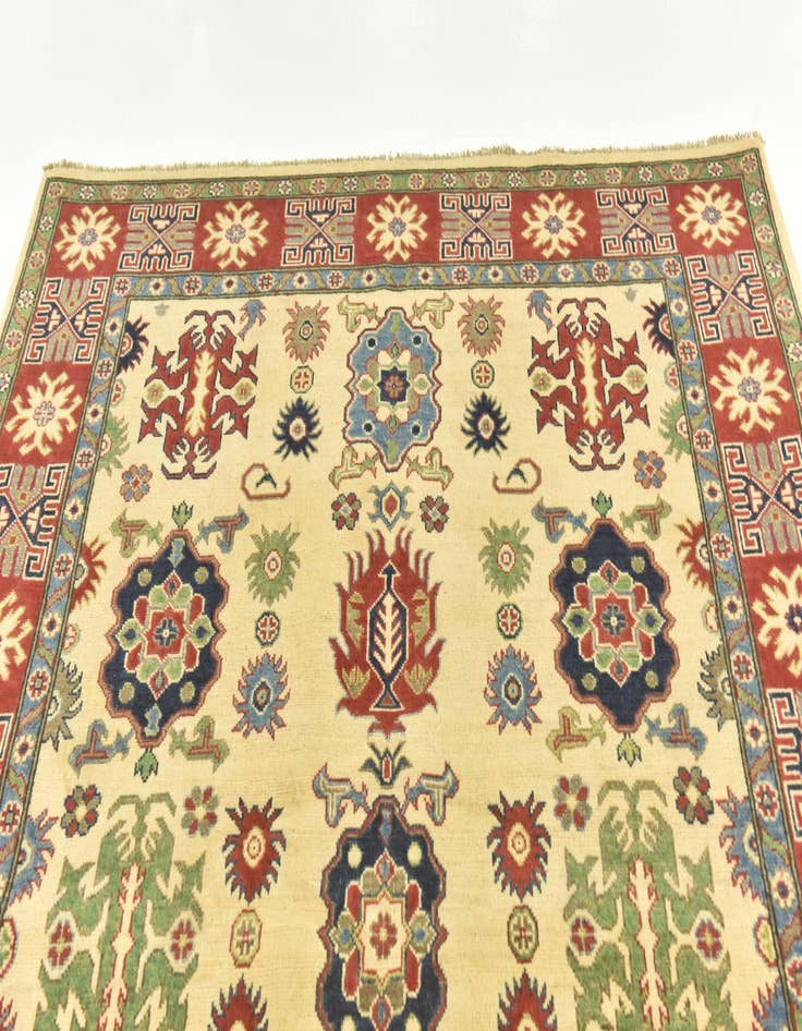 Detail image of  5' 8 x 7' 9  Hand Knotted Kazak Rug
