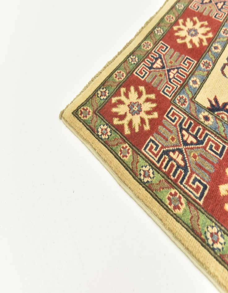 Detail image of  5' 8 x 7' 9  Hand Knotted Kazak Rug