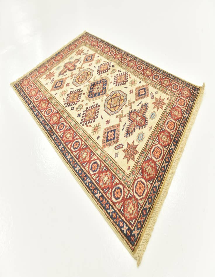 Detail image of  3' 5 x 5'  Hand Knotted Kazak Oriental Rug