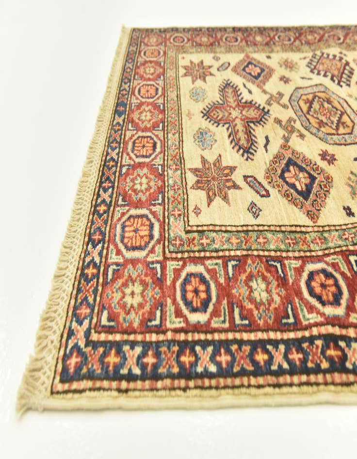 Detail image of  3' 5 x 5'  Hand Knotted Kazak Oriental Rug