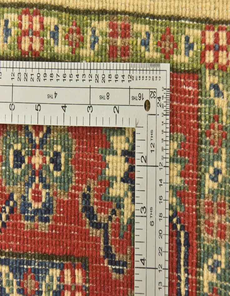 Detail image of  3' 5 x 5' 3  Hand Knotted Kazak Oriental Rug