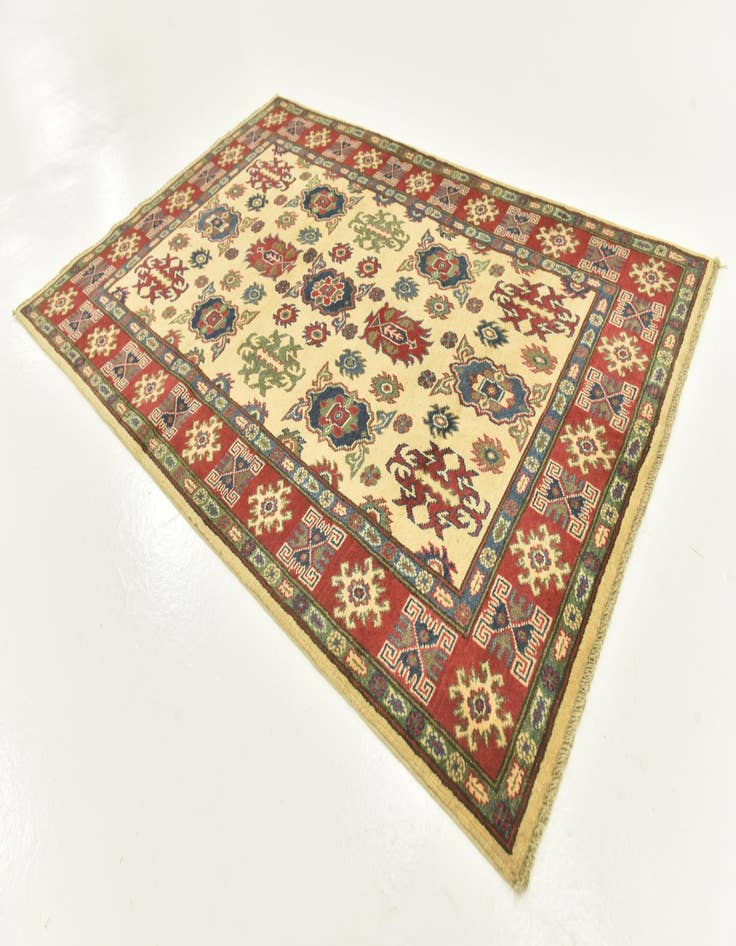 Detail image of  4' x 6'  Hand Knotted Kazak Rug