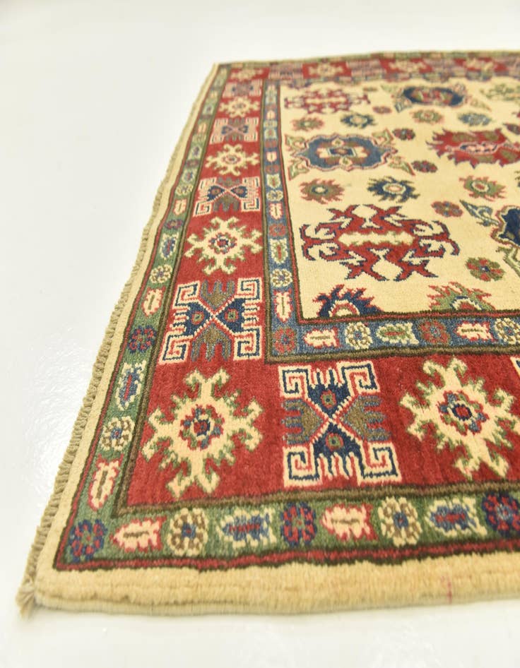 Detail image of  4' x 6'  Hand Knotted Kazak Rug