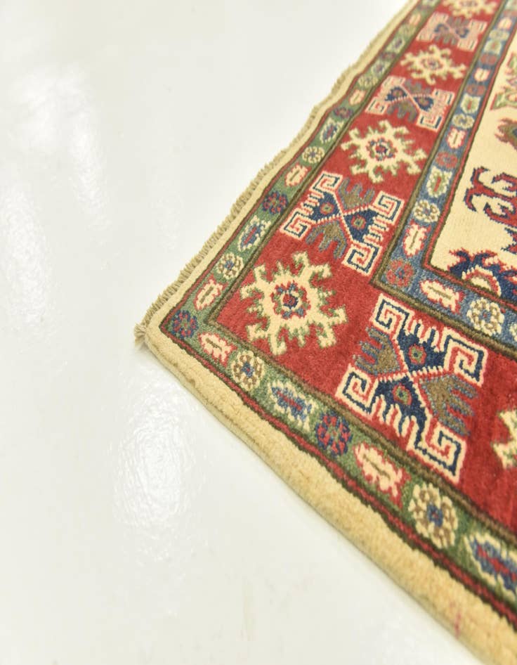 Detail image of  4' x 6'  Hand Knotted Kazak Rug