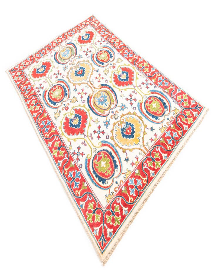 Detail image of  4' 10 x 7' 3  Hand Knotted Kazak Rug