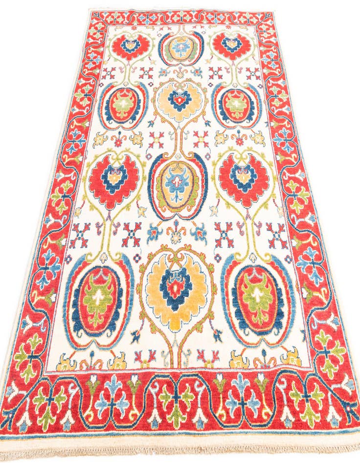 Detail image of  4' 10 x 7' 3  Hand Knotted Kazak Rug