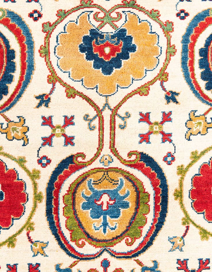 Detail image of  4' 10 x 7' 3  Hand Knotted Kazak Rug