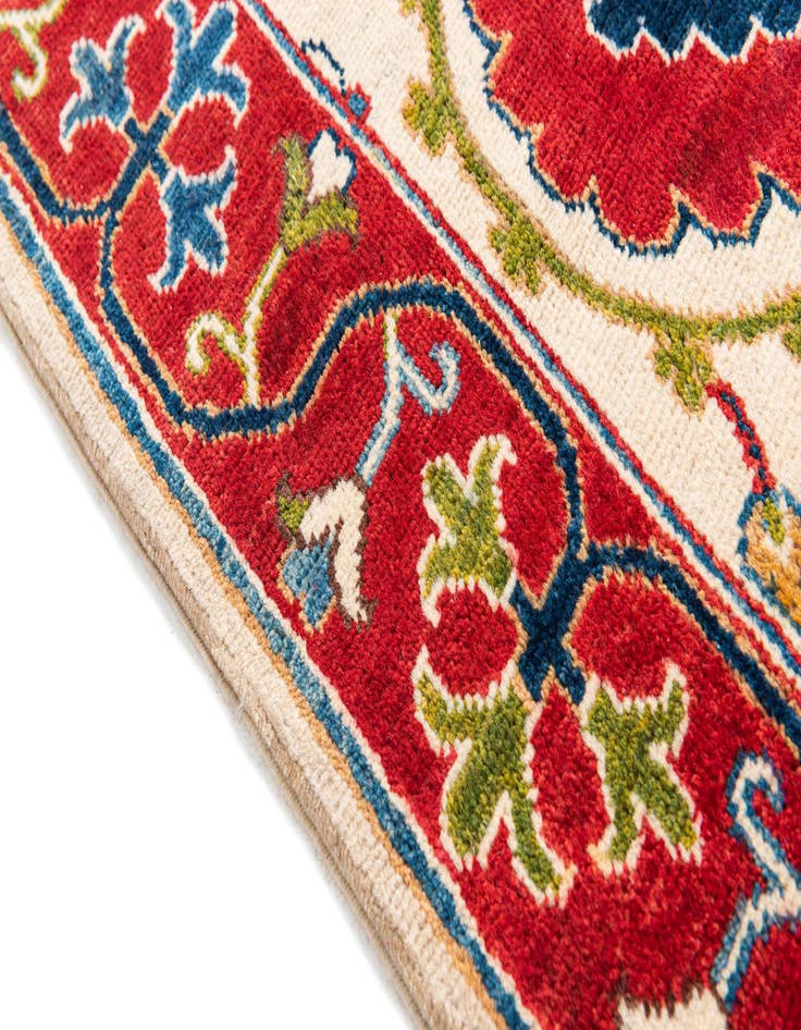 Detail image of  4' 10 x 7' 3  Hand Knotted Kazak Rug