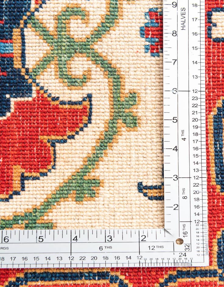 Detail image of  4' 10 x 7' 3  Hand Knotted Kazak Rug