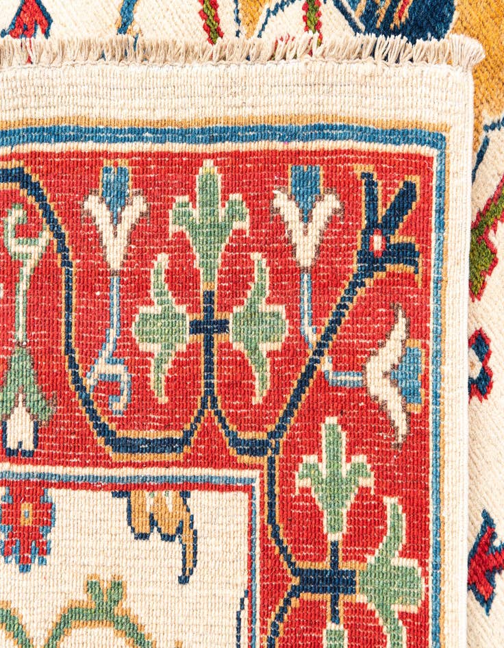 Detail image of  4' 10 x 7' 3  Hand Knotted Kazak Rug