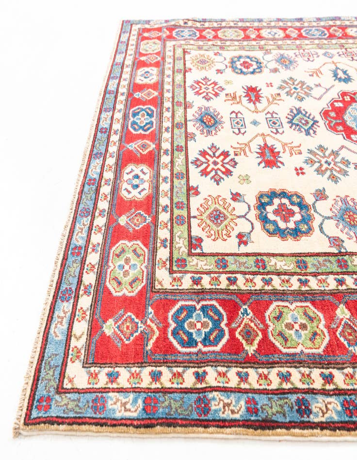 Detail image of  5' 1 x 7'  Hand Knotted Kazak Rug