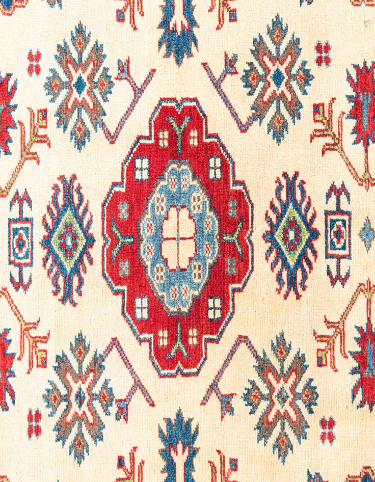 Detail image of  5' 1 x 7'  Hand Knotted Kazak Rug