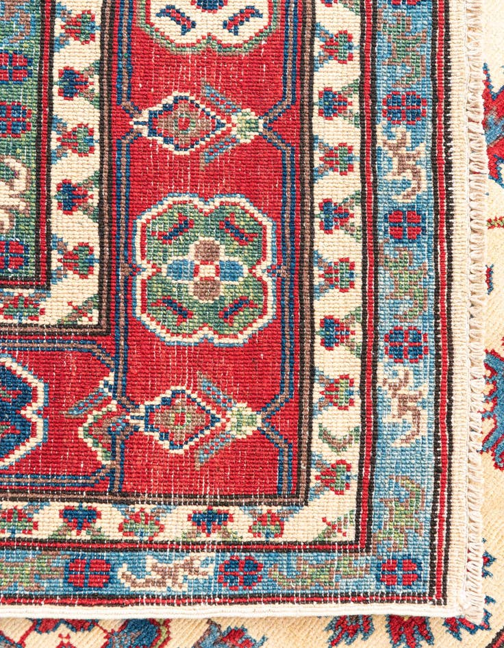 Detail image of  5' 1 x 7'  Hand Knotted Kazak Rug