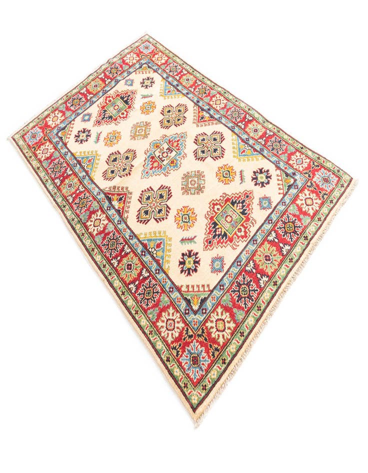 Detail image of  4' x 6' 1  Hand Knotted Kazak Rug