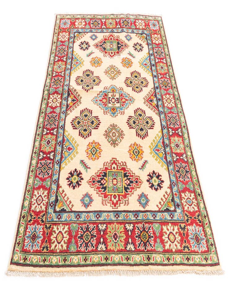 Detail image of  4' x 6' 1  Hand Knotted Kazak Rug