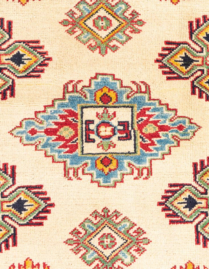 Detail image of  4' x 6' 1  Hand Knotted Kazak Rug