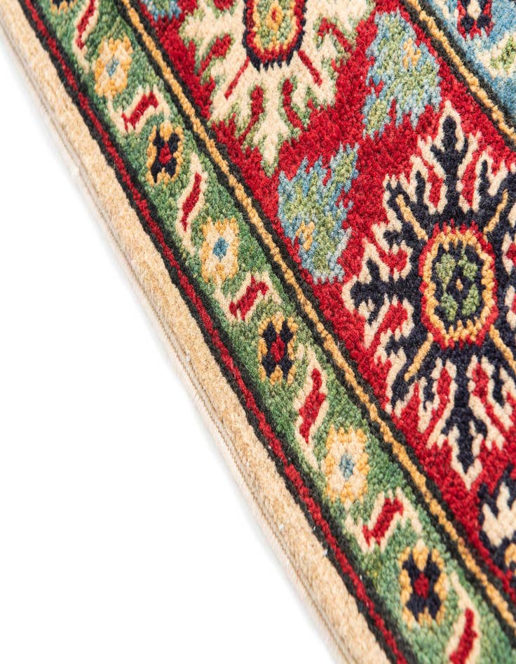 Detail image of  4' x 6' 1  Hand Knotted Kazak Rug