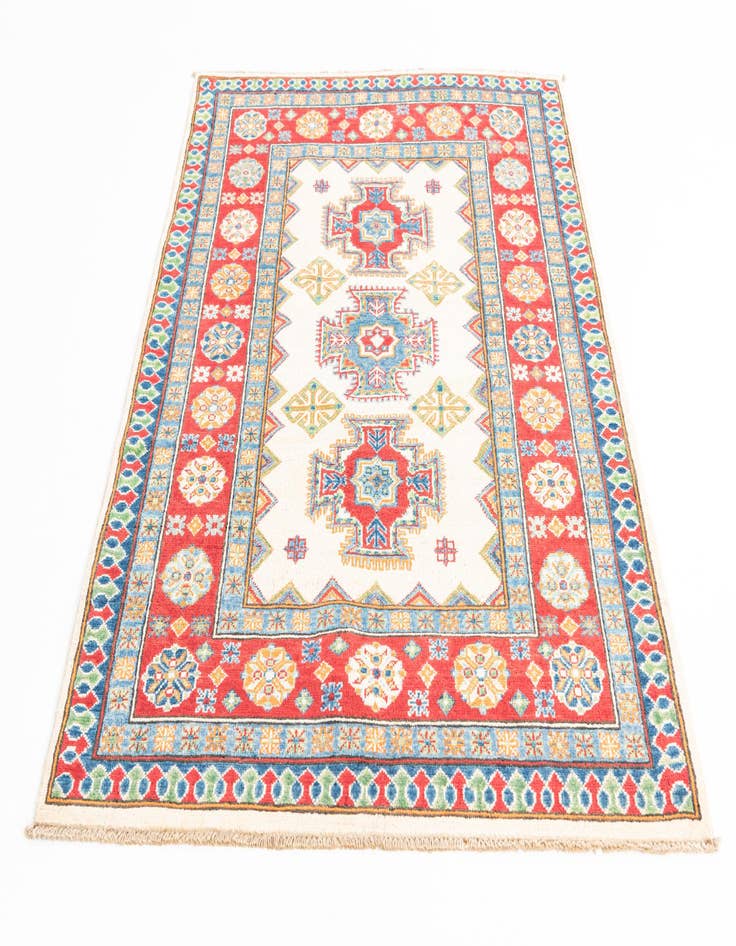 Detail image of  4' 1 x 6'  Hand Knotted Kazak Rug