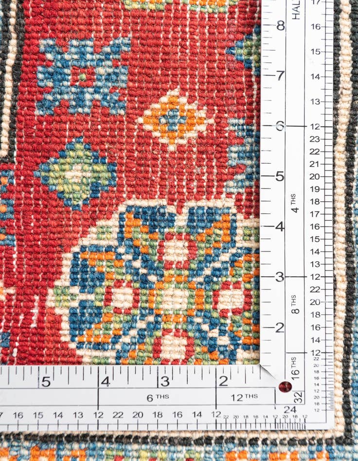 Detail image of  4' 1 x 6'  Hand Knotted Kazak Rug