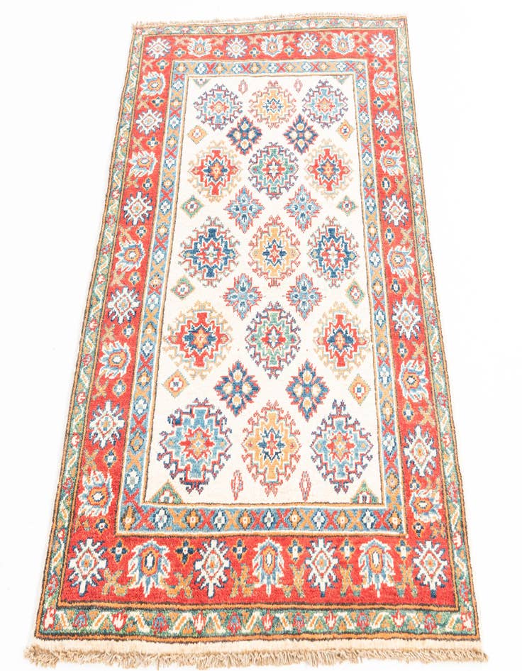 Detail image of  3' 4 x 4' 10  Hand Knotted Kazak Rug