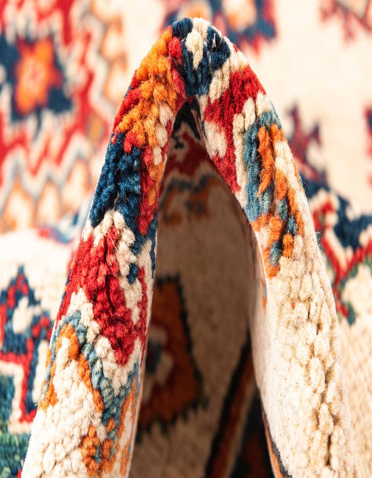 Detail image of  3' 4 x 4' 10  Hand Knotted Kazak Rug