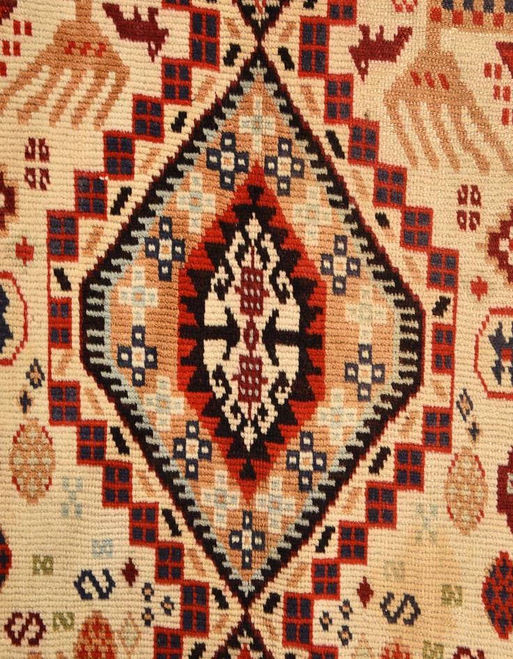 Detail image of  5' x 8'  Hand Knotted Kazak Wool Rug