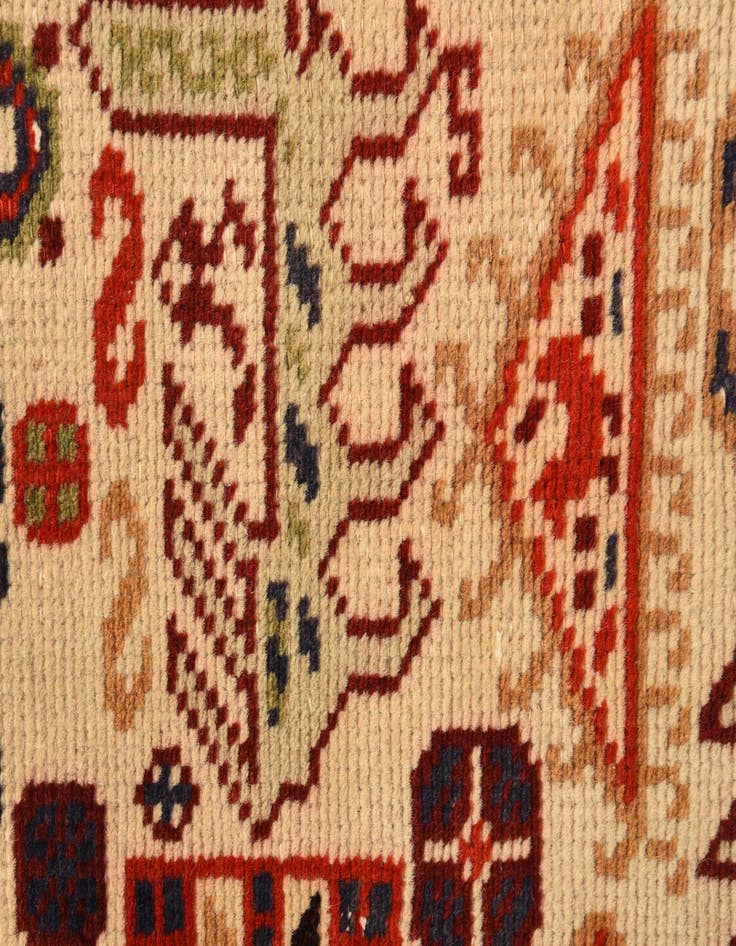 Detail image of  5' x 8'  Hand Knotted Kazak Wool Rug
