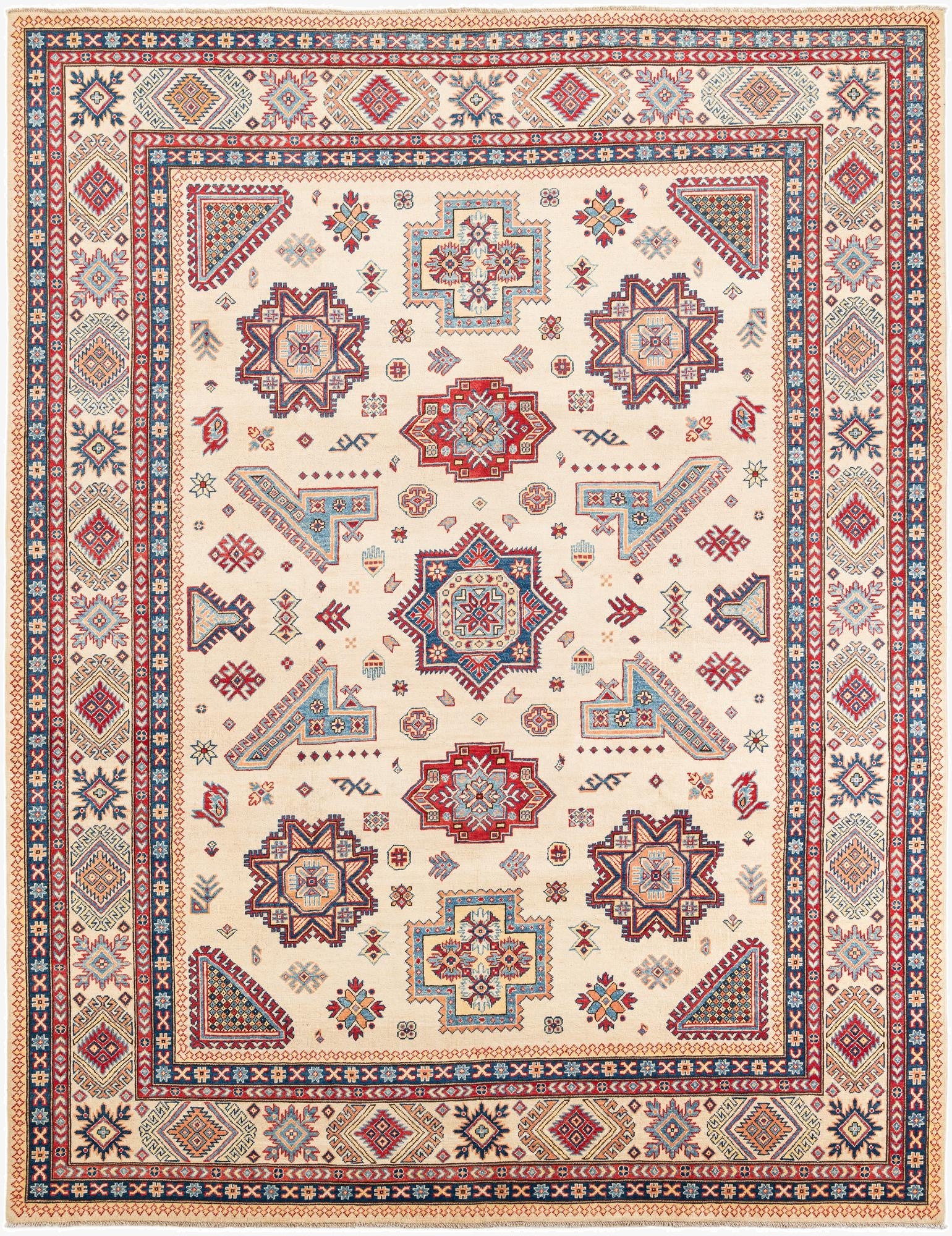  9' 2 x 11' 8  Hand Knotted Kazak Rug