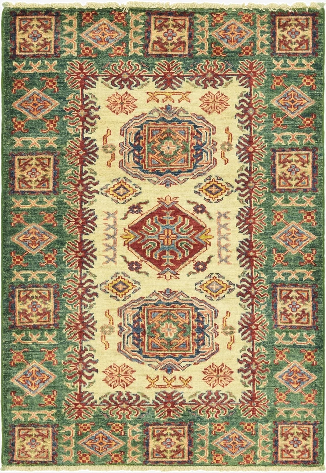  2' 8 x 4'  Hand Knotted Kazak Oriental Rug