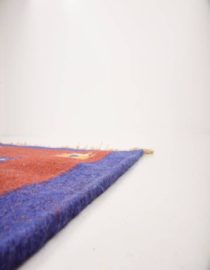 Detail image of  6' 6 x 8' 1  Hand Woven Kilim Dhurrie Wool Rug