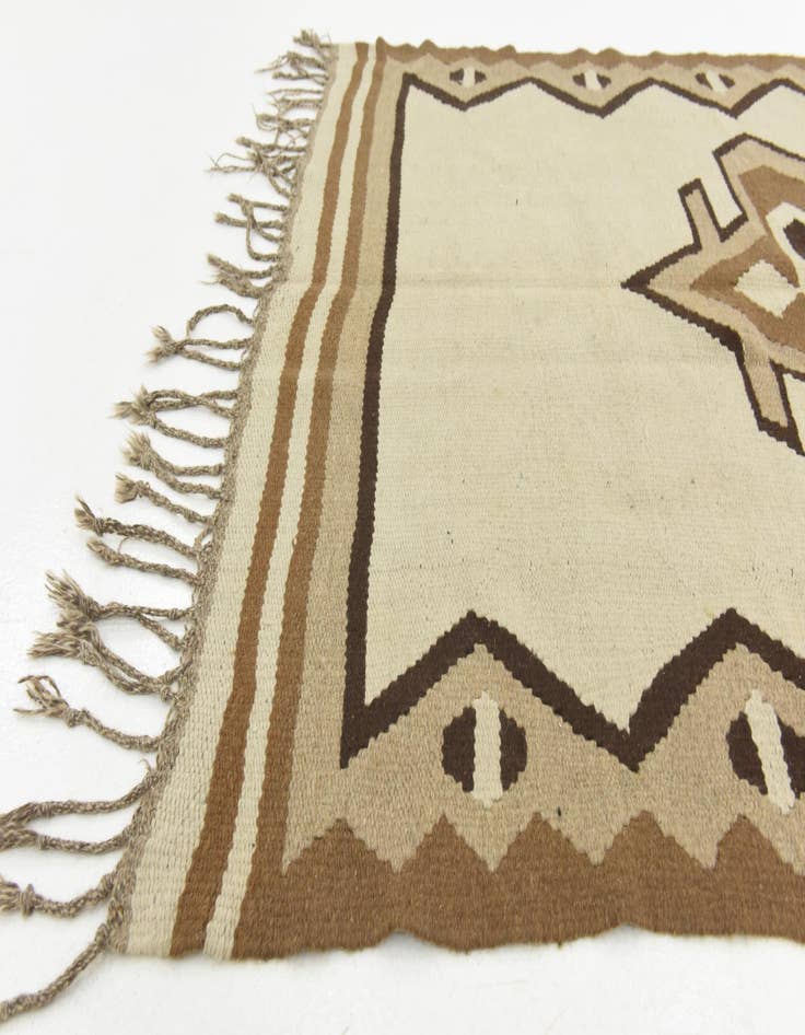 Detail image of  4' 7 x 6' 3  Hand Woven Kilim Fars Wool Rug
