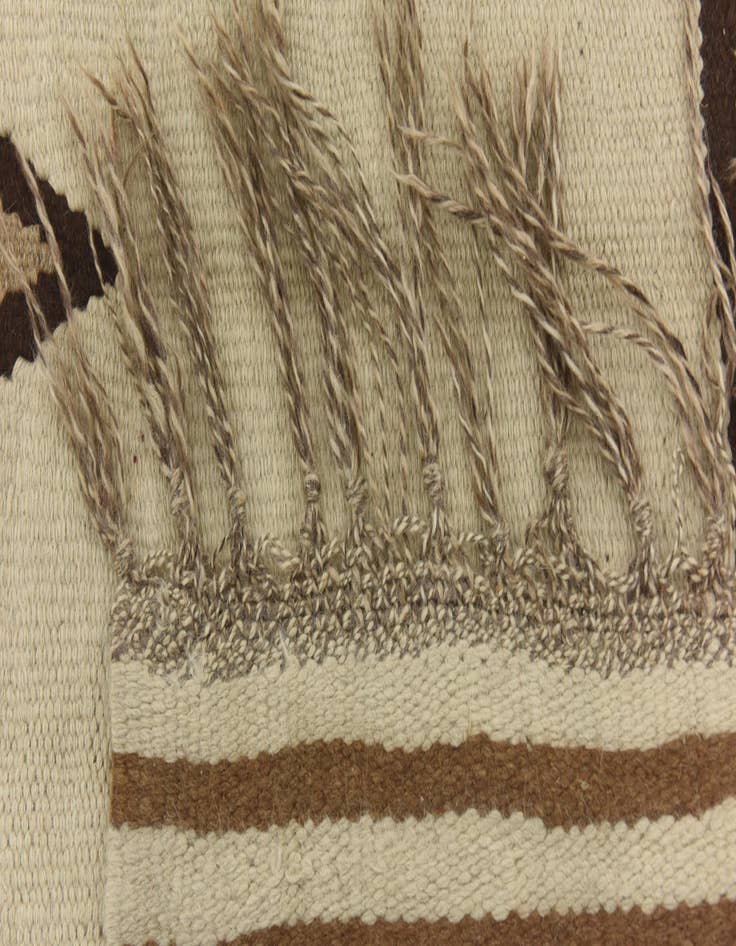 Detail image of  4' 7 x 6' 3  Hand Woven Kilim Fars Wool Rug