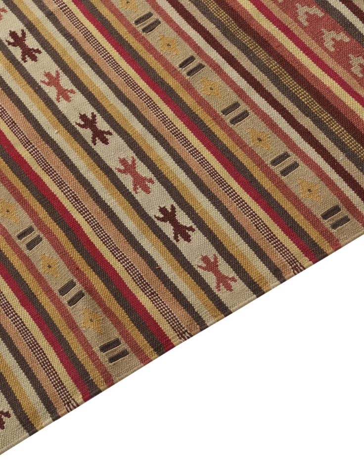 Detail image of  5' 7 x 7' 8  Hand Woven Kilim Fars Wool Rug