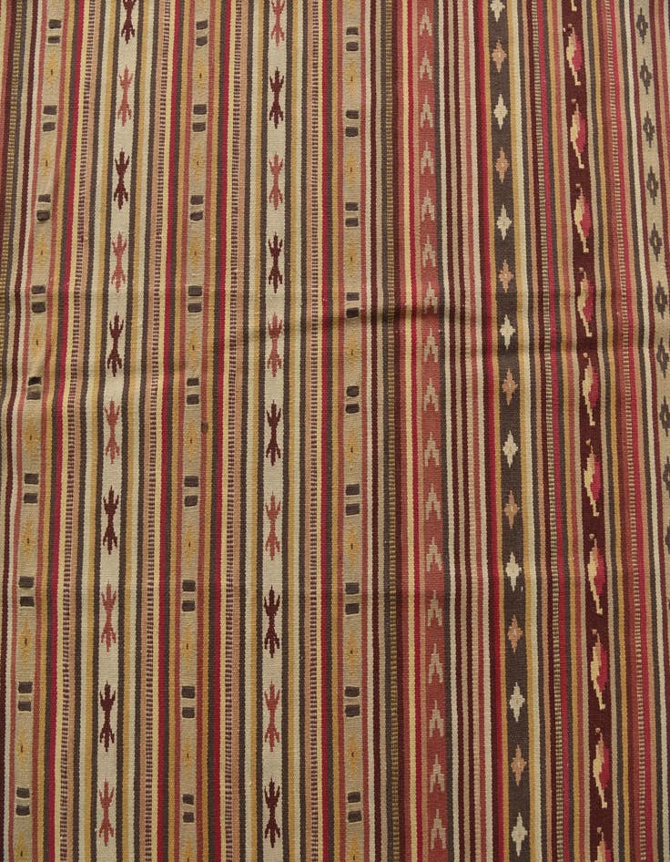 Detail image of  5' 7 x 7' 8  Hand Woven Kilim Fars Wool Rug