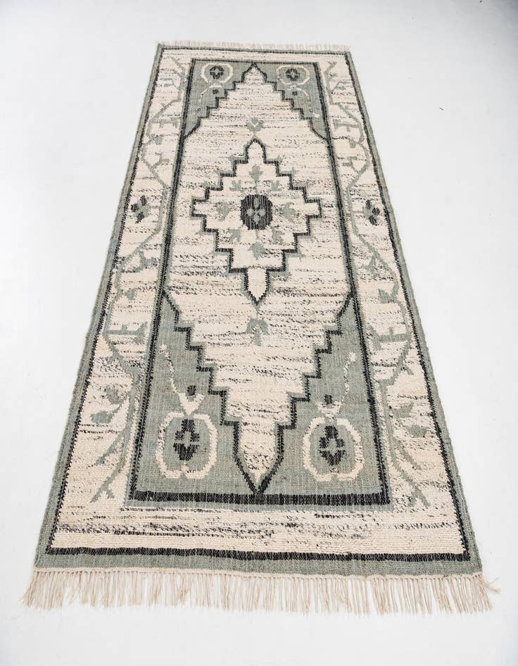 Detail image of  5' 2 x 8' 2  Hand Woven Kilim Jute Rug