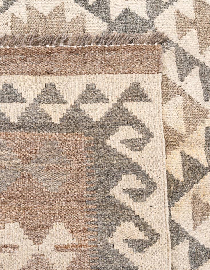 Detail image of  5' 7 x 7' 11  Hand Woven Kilim Maymana Wool Rug