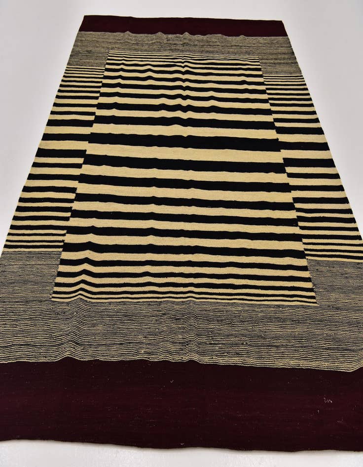 Detail image of  6' x 7' 7  Hand Woven Kilim Modern Wool Rug